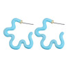 E-6118 New Summer Red Pink Blue Enamel Geometric Stud Earrings for Women Girl Beach Party Jewelry Gift