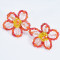 E-6120 Fashion Design Jewelry Korean Handmade Friendly Acrylic Flower Bead Rattan Earring for Women