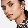 E-6121 European and American fashion simple white yellow enamel crystal earrings new popular street style earrings jewelry