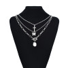 N-7538 Women Stainless Steel Silver Gold Plated Pearl Butterfly Tennis Choker Jewelry Charm Butterfly Necklace
