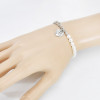 N-7543 New Fashion Silver Butterfly Heart Pendant Metal Chain Pearl Necklace Waist Chain Bracelet Set For Women Summer Beach Party Sexy Jewelry Set