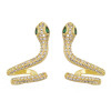 E-6124 New Fashion Punk Snake Stud Earrings Vintage Exaggerated Animal Ear Cuff For Women Jewelry Gifts