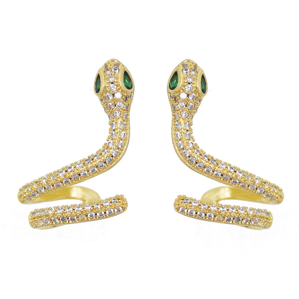 E-6124 New Fashion Punk Snake Stud Earrings Vintage Exaggerated Animal Ear Cuff For Women Jewelry Gifts