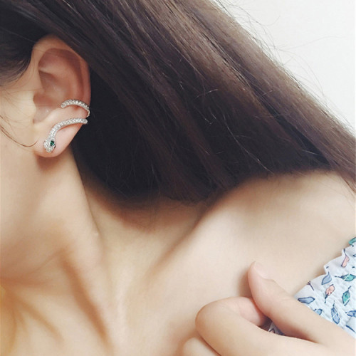 E-6124 New Fashion Punk Snake Stud Earrings Vintage Exaggerated Animal Ear Cuff For Women Jewelry Gifts