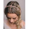 F-0783 Elegant Rose Gold Flower Crystal Pearl Headbands Bridal Party Wedding Hair Accessories