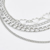 N-7541 European and American punk style simple silver gold chain aluminum chain multi-layer necklace street hip hop fashion jewelry