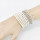 B-1113 New Trend Zircon Charm Mother of Pearl Face Heart Pendant Bracelet For Women Freshwater Pearl Bracelets