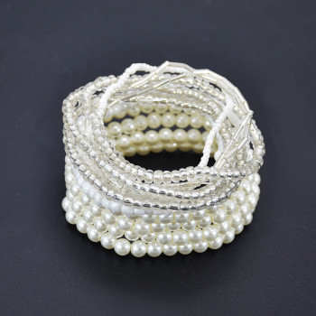 B-1113 New Trend Zircon Charm Mother of Pearl Face Heart Pendant Bracelet For Women Freshwater Pearl Bracelets