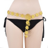 N-7545 New Women Gold Metal Belly Waist Chains Carved Flower Festival Dance Chain Arab Body Jewelry