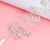 F-0889 Fashion Elegant Silver Flower Crystal Pearl Headbands Bridal Party Wedding Hair Accessories