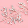 F-0889 Fashion Elegant Silver Flower Crystal Pearl Headbands Bridal Party Wedding Hair Accessories