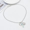 N-7548 European and American fashion gemstone necklace women's handmade tassel overlapping necklace