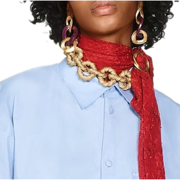 N-7547 B-1116 Vintage Metal Punk Choker Necklace Bracelet Set Collar Statement Alloy Link Necklaces for Women Jewelry Gifts