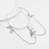 B-1115 New trend fashion European and American gold and silver handmade silver leaf armband ladies jewelry