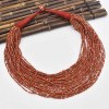 N-7551 Bohemian ethnic style light brown rice bead beaded multi-layer necklace African tribe fashion sexy necklace jewelry