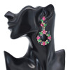E-6137 Bohemian Fashion Girl Multicolor Diamond Handmade Earrings Personality Irregular Gemstone Earrings