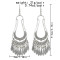 E-6136 Vintage Silver Metal Big Geometric Drop Dangle Earrings for Women Boho Ethnic Indian Tribal Party Jewelry