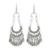 E-6136 Vintage Silver Metal Big Geometric Drop Dangle Earrings for Women Boho Ethnic Indian Tribal Party Jewelry