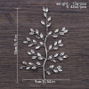 F-0893 European and American shiny rhinestone hand-woven hair accessories leaf-shaped bridal headdress