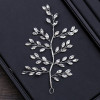 F-0893 European and American shiny rhinestone hand-woven hair accessories leaf-shaped bridal headdress