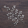 F-0893 European and American shiny rhinestone hand-woven hair accessories leaf-shaped bridal headdress