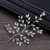 F-0893 European and American shiny rhinestone hand-woven hair accessories leaf-shaped bridal headdress