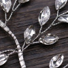 F-0893 European and American shiny rhinestone hand-woven hair accessories leaf-shaped bridal headdress