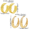 E-6138 2 styles European and American exaggerated face gold silver open geometric earrings fashion simple metal earrings daily street jewelry