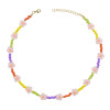 N-7556 Boho Flower Heart Colorful Acrylic Beads Statement Choker Y2K Necklaces for Women Girl Summer PartyJewelry