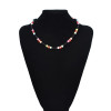 N-7556 Boho Flower Heart Colorful Acrylic Beads Statement Choker Y2K Necklaces for Women Girl Summer PartyJewelry
