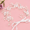 F-0898 Fashion Wedding Elegant Silver Flower Crystal Pearl Headbands Bridal Party Wedding Hair Accessories