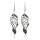 E-6140 New Retro Silver Metal Leaf Hollow Diamond Earrings For Women Simple Fashion Stem And Leaf Long Drop Earrings Trendy Jewelry