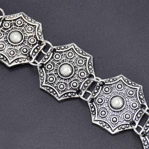 B-1118 Bohemian Style Vintage Silver Metal Gossip Bracelets for Women Gypsy Tribal Festival Party Jewelry Gift