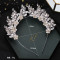 F-0899 Luxury Silver Color Crystal Flower Leaf Hairbands Crowns Tiaras for Bridal Wedding Hair Accessories