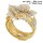 B-1120 Fashion Fine Jewelry Flowers Carved 24k Gold Plated Crystal Wedding Bracelet Bangle for Women