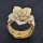 B-1120 Fashion Fine Jewelry Flowers Carved 24k Gold Plated Crystal Wedding Bracelet Bangle for Women