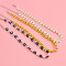 N-7558 New bohemian style rice bead flower-shaped beaded necklace fashion Y2K millennial style summer beach sexy clavicle chain