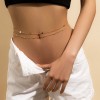 N-7557 2Pcs/Set Sexy Lady Bells Sequins Belly Waist Chains for Women Dress Bikini Summer Beach Body Jewelry