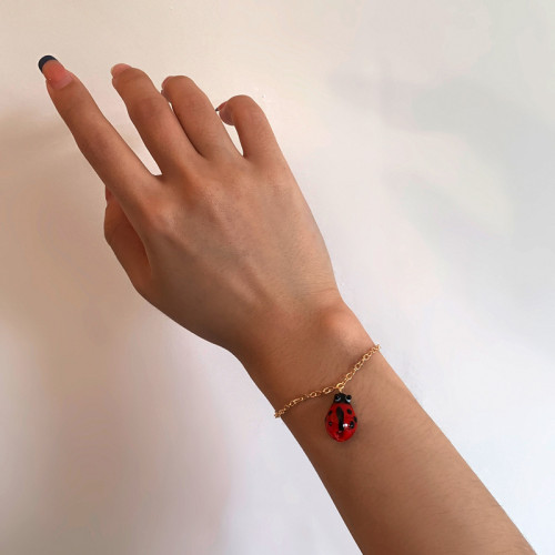 B-1123 Fashion Adjustable Ladybug Turtle Animal Charm Make Handmade Ladies Fashion Bracelets