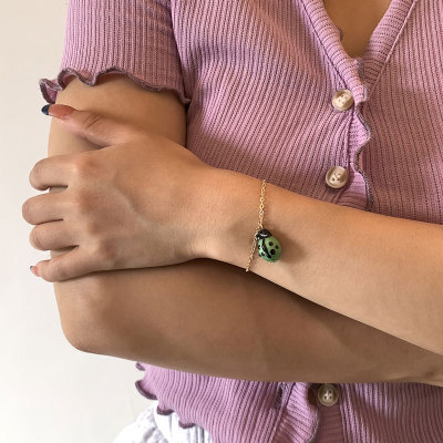 B-1123 Fashion Adjustable Ladybug Turtle Animal Charm Make Handmade Ladies Fashion Bracelets