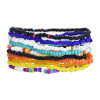 B-1124 Multicolors Boho Handmade Elastic Resin Beaded Flower Bracelets Anklets for Women Summer Party Jewelry