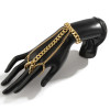 B-1125 Fashion Bohemian Gold Metal Slave Chain Finger Hand Harness Bracelets for Women Party Punk Jewelry