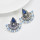 E-6145 Bohemian Bollywood Oxidized Jewellery Ethnic Silver Afghan Tassel Rhinestone Earrings Flower Jhumka Indian Earrings