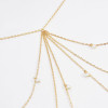 N-7563 New European and American fashion golden metal chain tassel waist chain pearl chain sexy bikini dress beach accessories