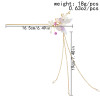 F-0901 Chinese style Hanfu retro butterfly flower purple metal hairpin metal chain tassel gourd pearl pendant palace step shake hair fork