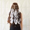 F-0902 Bohemian Style Feather Headband Hair Ornament Beads Feather Headdress Handmade Jewelry Headdress Accessories