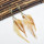 E-6150 Bohemian Stylish Girl Statement Gold Metal Tassel Rhinestone Beads Drop Dream Catcher Women Feather Earrings
