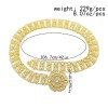 N-7568 New style ladies gold metal chain belt carved flower festival crystal flower-shaped head Arabian body dance waist chain