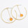 E-6152 Big Circle Gold Metal Hoop Earrings for Women Boho With Round Beads Summer Holiday Party Jewelry Gift