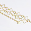 N-7571 New Fashion Simple Golden Silver Heart-Shaped Metal Chain Waist Chain For Women Bohemian Adjustable Body Chain Jewelry Gift